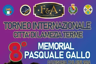 Torneo Internazionale città di Lamezia Terme Memorial PasqualeGallo dal 23 al 26 aprile a Lamezia Terme